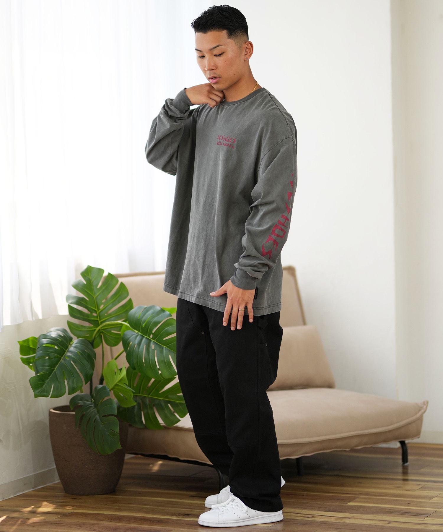 DC ディーシー 長袖 Tシャツ メンズ ロンT バックプリント