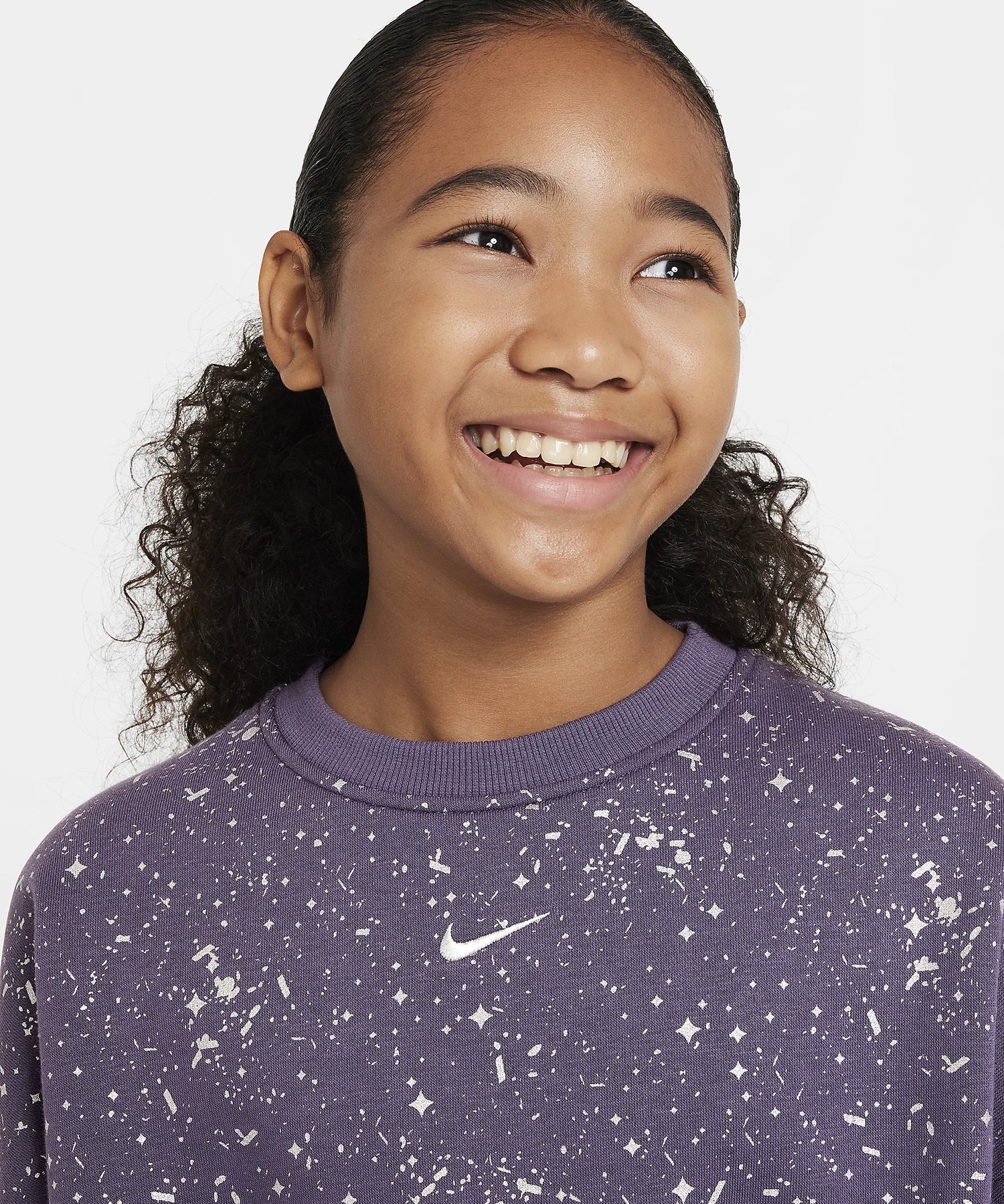 NIKE ナイキ トレーナー キッズ ジュニア ガールズ クルーネック スウェットシャツ 裏起毛 HF4393-573(573-130cm)