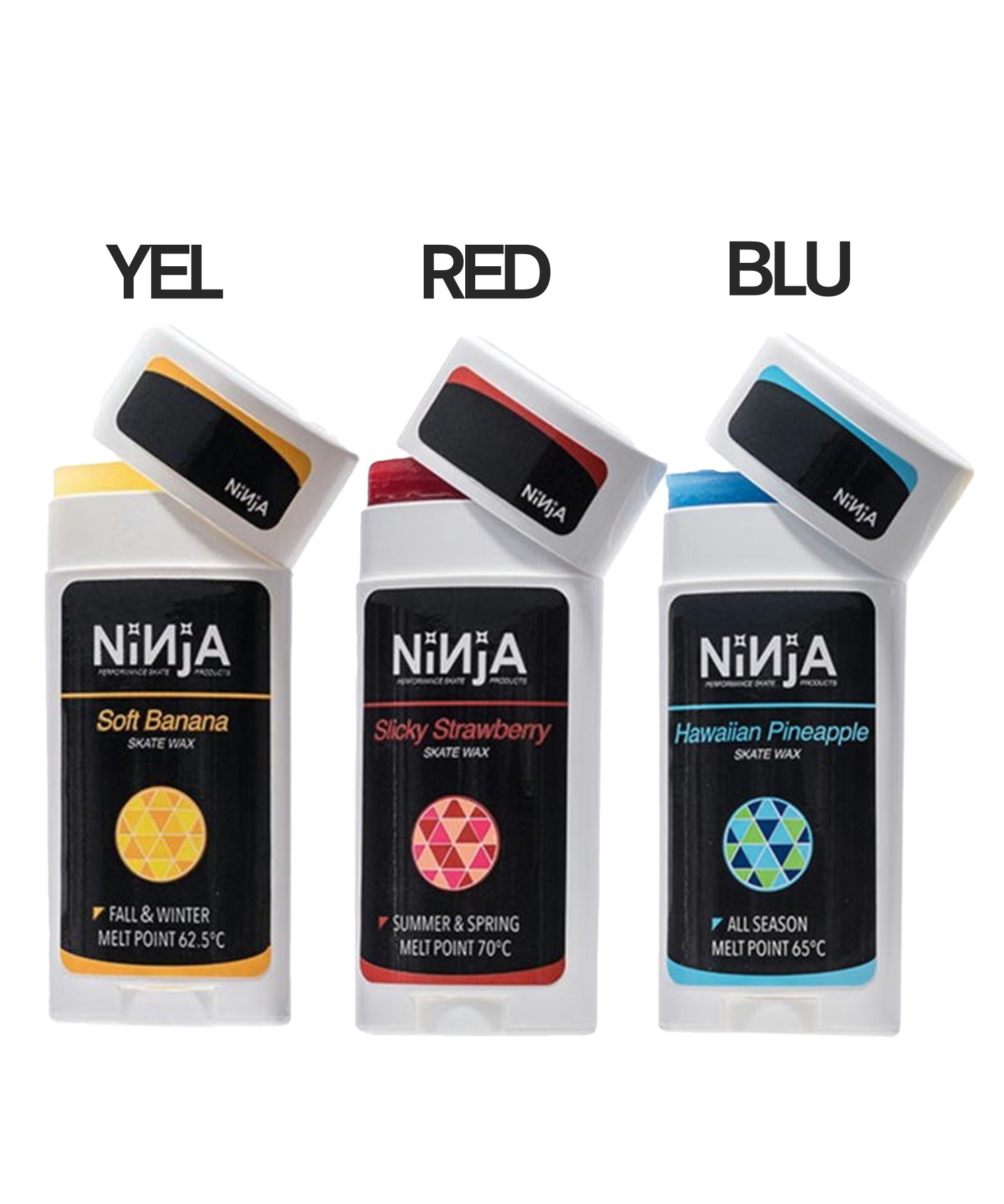 NINJA ニンジャ スケートボード ワックス STRAWBERRY BANANA PINEAPPLE ムラサキスポーツ(RED-ONE)