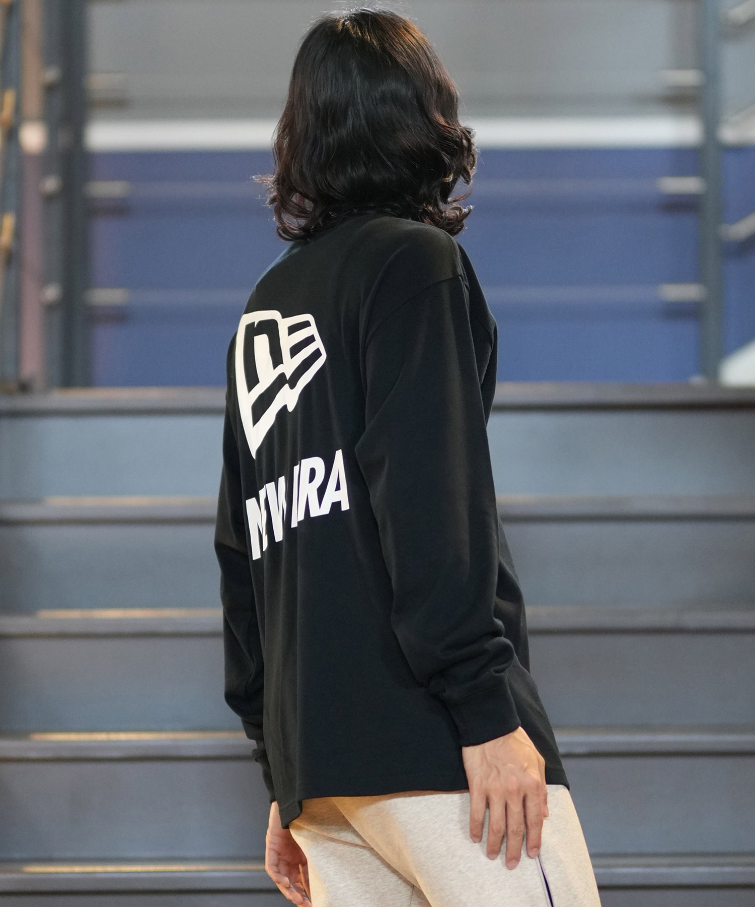 NEW ERA ニューエラ 長袖 Tシャツ メンズ ロンT バックプリント
