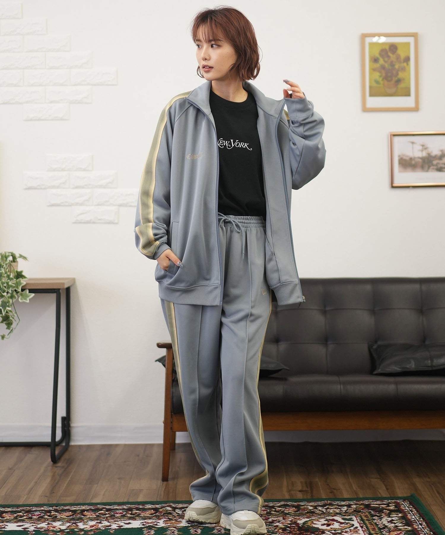 NEW ERA×CALNAMUR ニューエラ×カルナムール トラックパンツ レディース