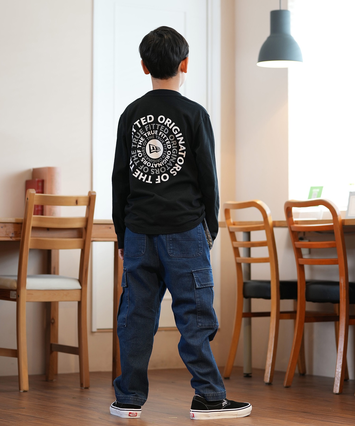 NEW ERA ニューエラ 長袖 Tシャツ キッズ ロンT バックプリント