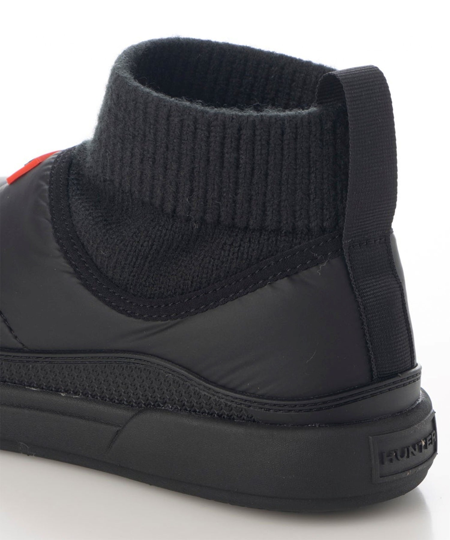 HUNTER ハンター スニーカー スリッポン ブーツ レディース IN OUT PUFFER KNIT BOOT WFS2265REN(BLK-23.0cm)