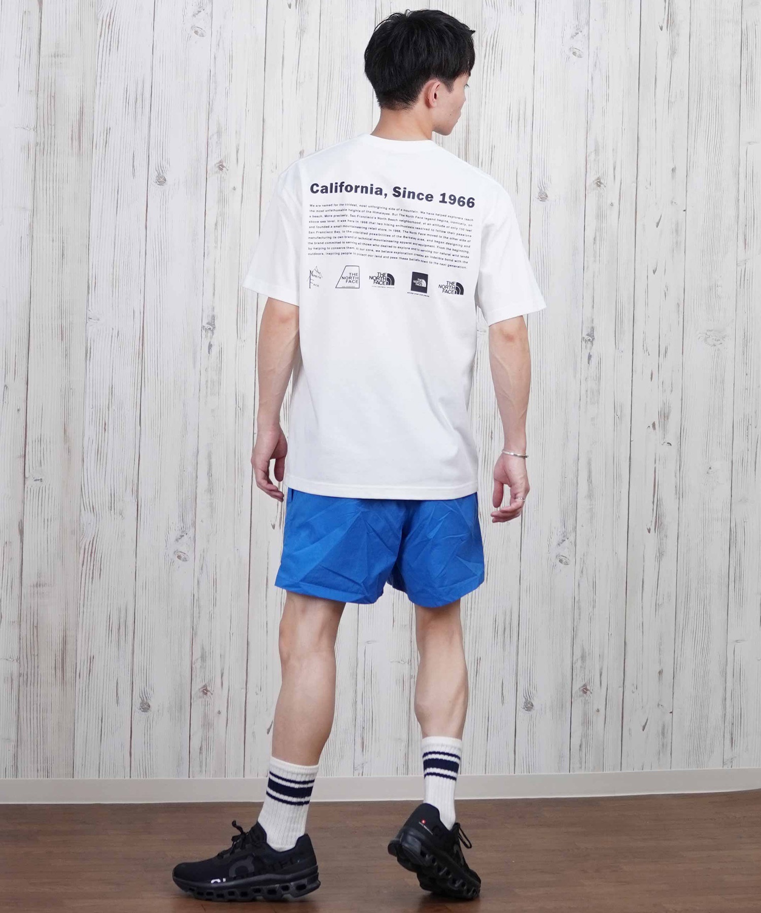 THE NORTH FACE ザ・ノース・フェイス 半袖 Tシャツ メンズ バックプリント 速乾 ショートスリーブヒストリカルロゴティー NT32407(W-S)