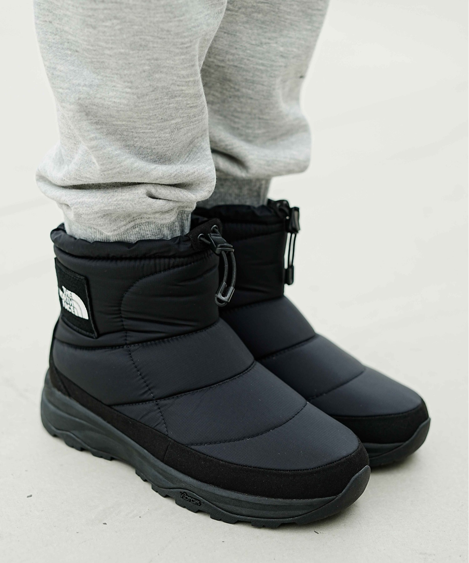 ノースフェイス☆ハーフブーツ ヌプシ ウォータープルーフ ビブラムソール 黒 THE NORTH FACE ザ・ノースフェイス ブーツ メンズ レディース ヌプシ