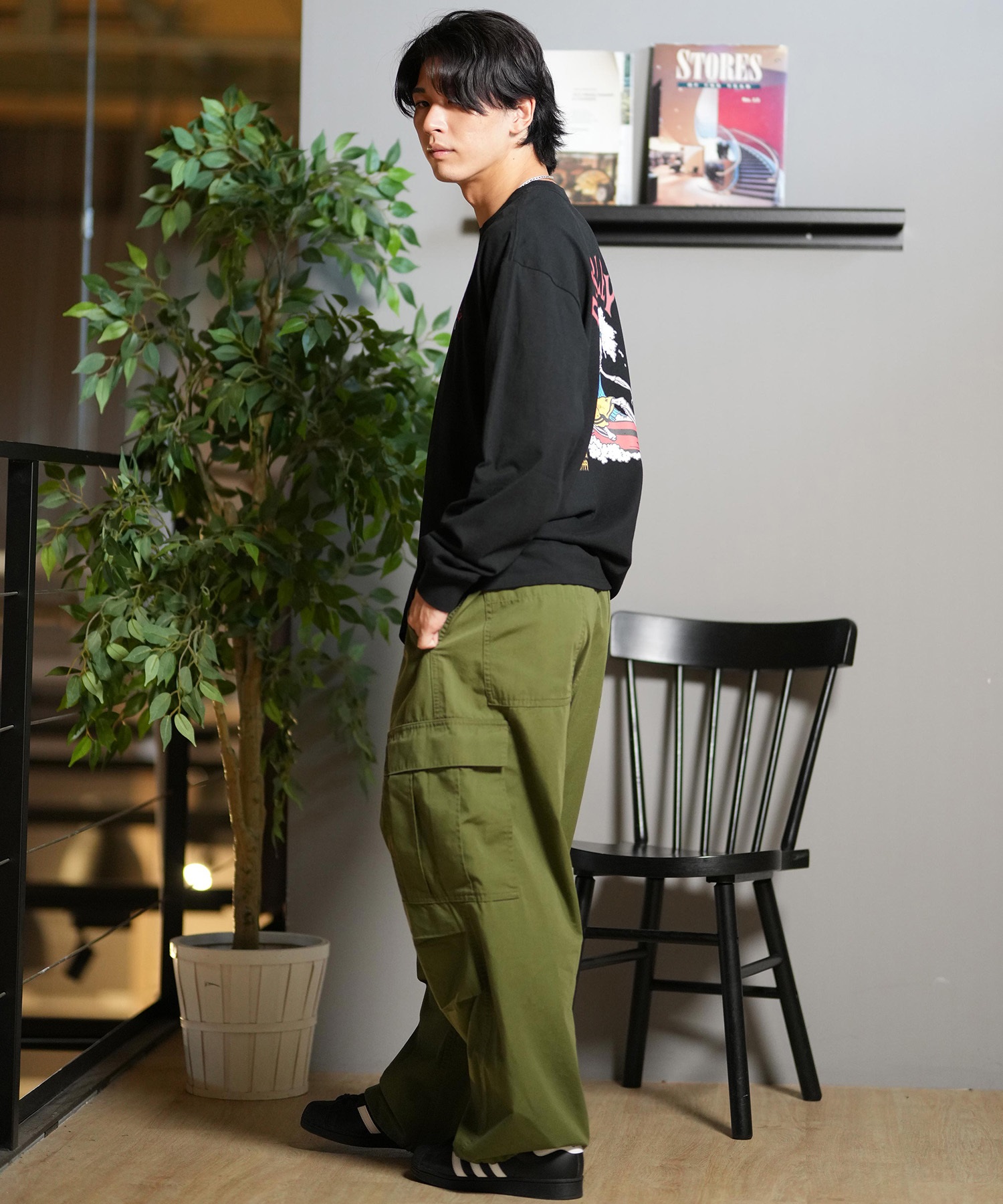 Hurley ハーレー 長袖 Tシャツ メンズ ロンT ヘビーウェイト バックプリント MCLS242026(SGE-M)