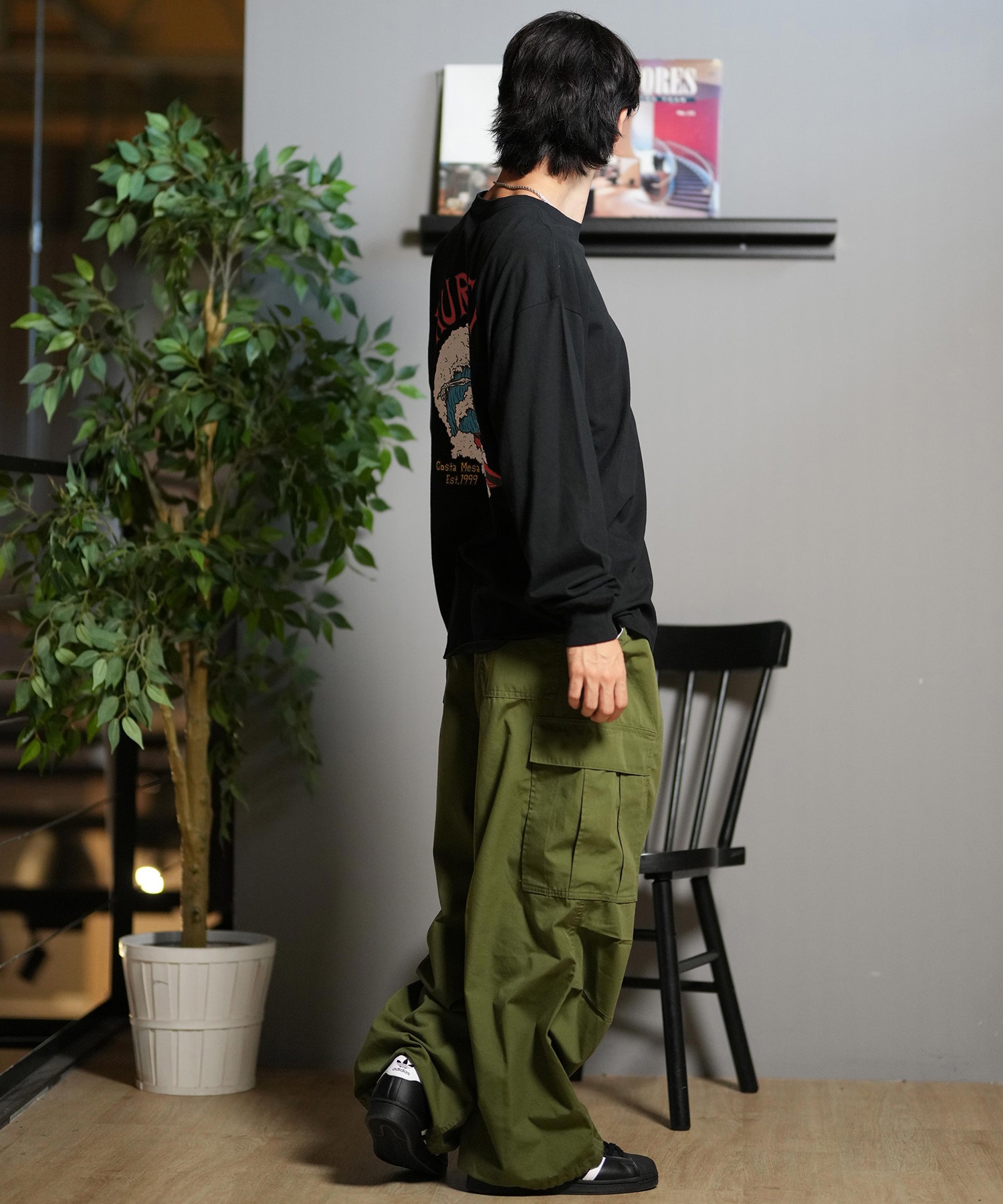 Hurley ハーレー 長袖 Tシャツ メンズ ロンT ヘビーウェイト バックプリント MCLS242026(SGE-M)