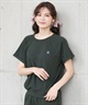 Hurley ハーレー 半袖 Tシャツ レディース スウェット生地 バックオープン ワンポイント ロゴ WSS2421016(AGHT-FREE)