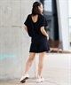 Hurley ハーレー 半袖 Tシャツ レディース スウェット生地 バックオープン ワンポイント ロゴ WSS2421016(AGHT-FREE)