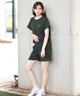 Hurley ハーレー 半袖 Tシャツ レディース スウェット生地 バックオープン ワンポイント ロゴ WSS2421016(AGHT-FREE)