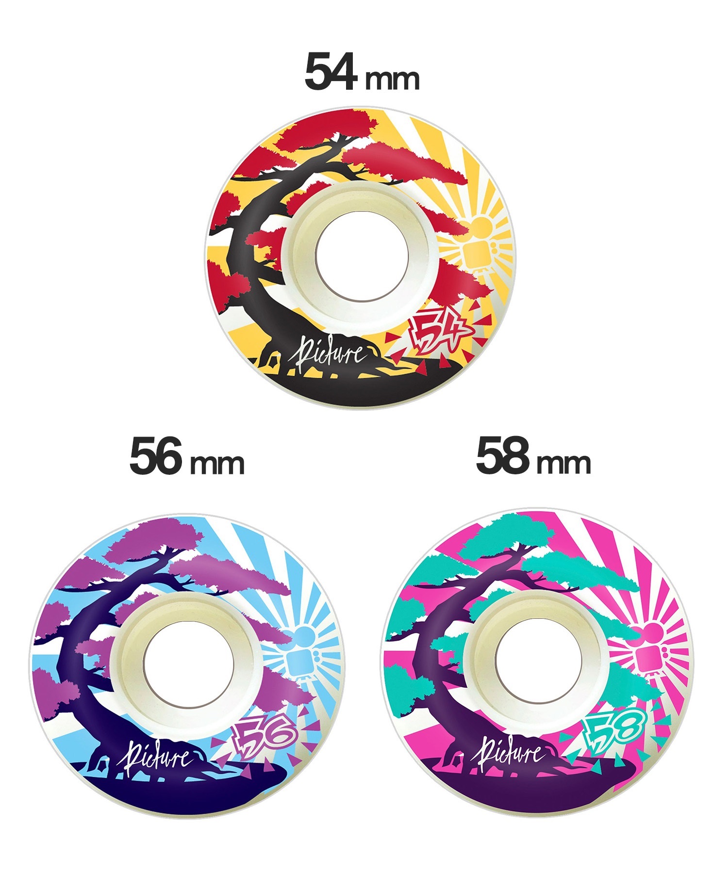 PICTURE WHEELS ピクチャーウィール スケートボード ウィール 80A 54
