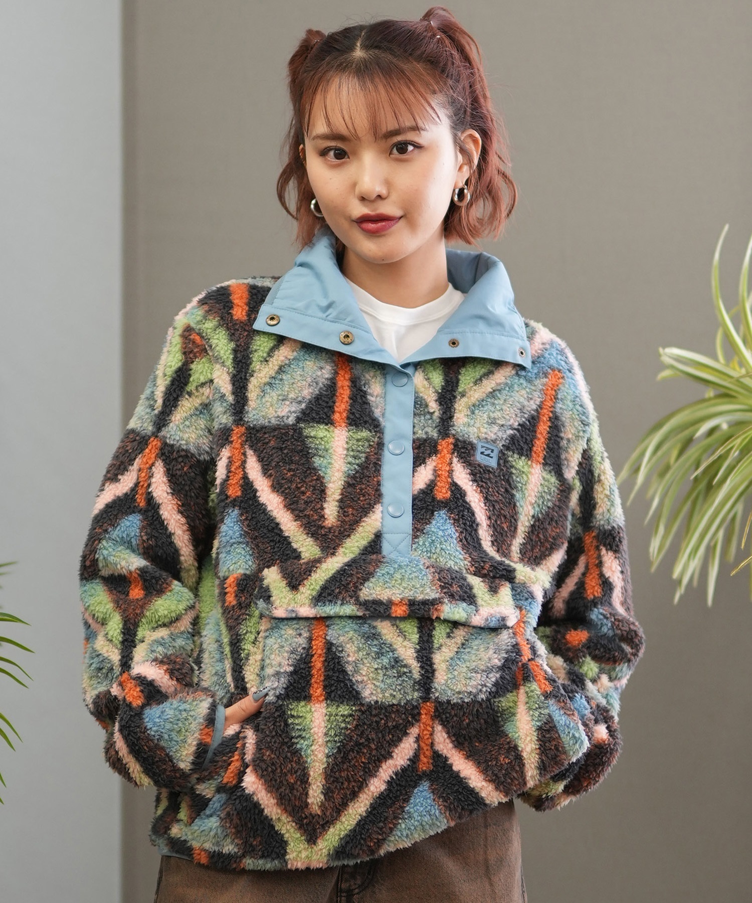 BILLABONG ビラボン トレーナー レディース ハーフボタン