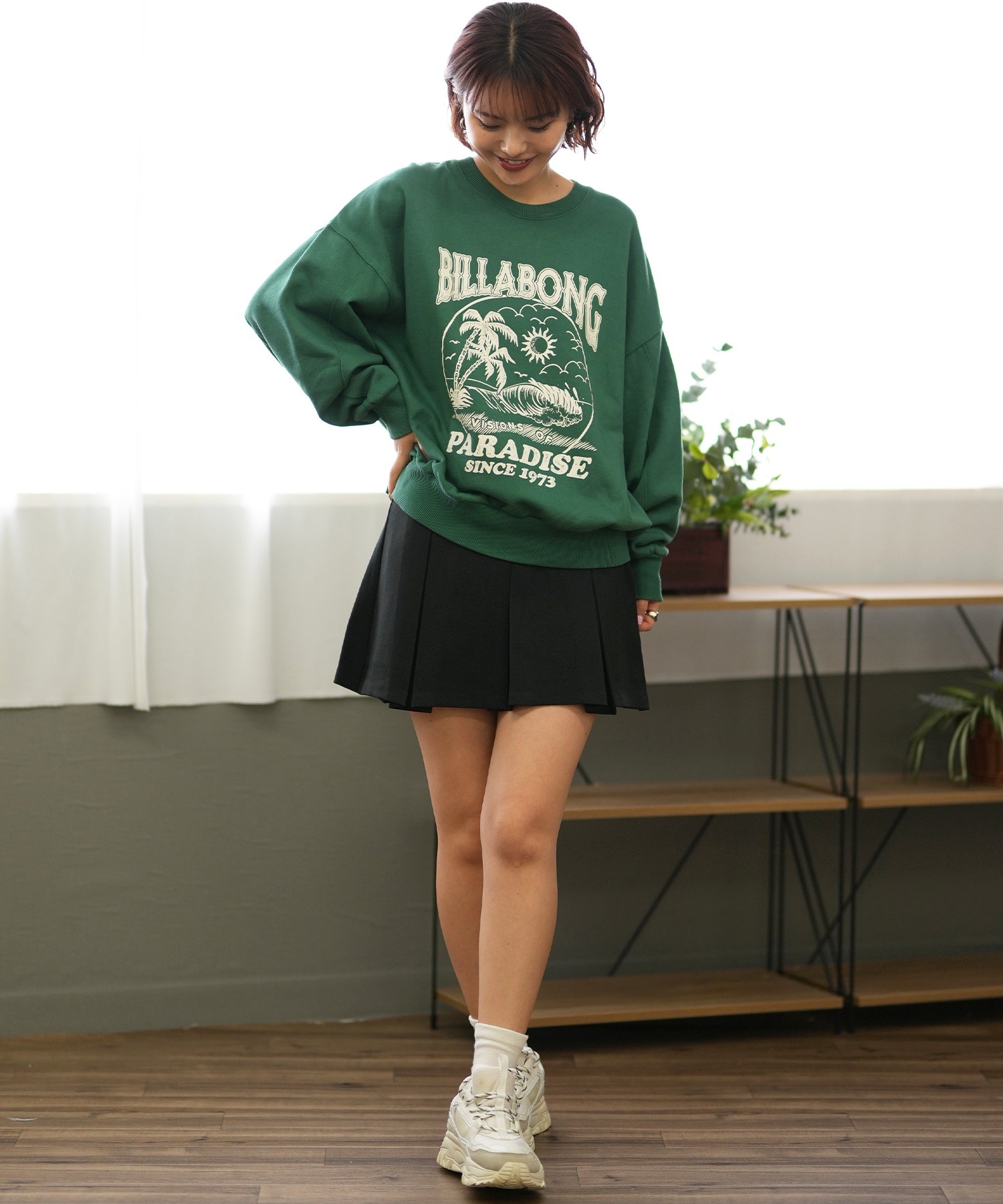 BILLABONG ビラボン トレーナー レディース クルーネック