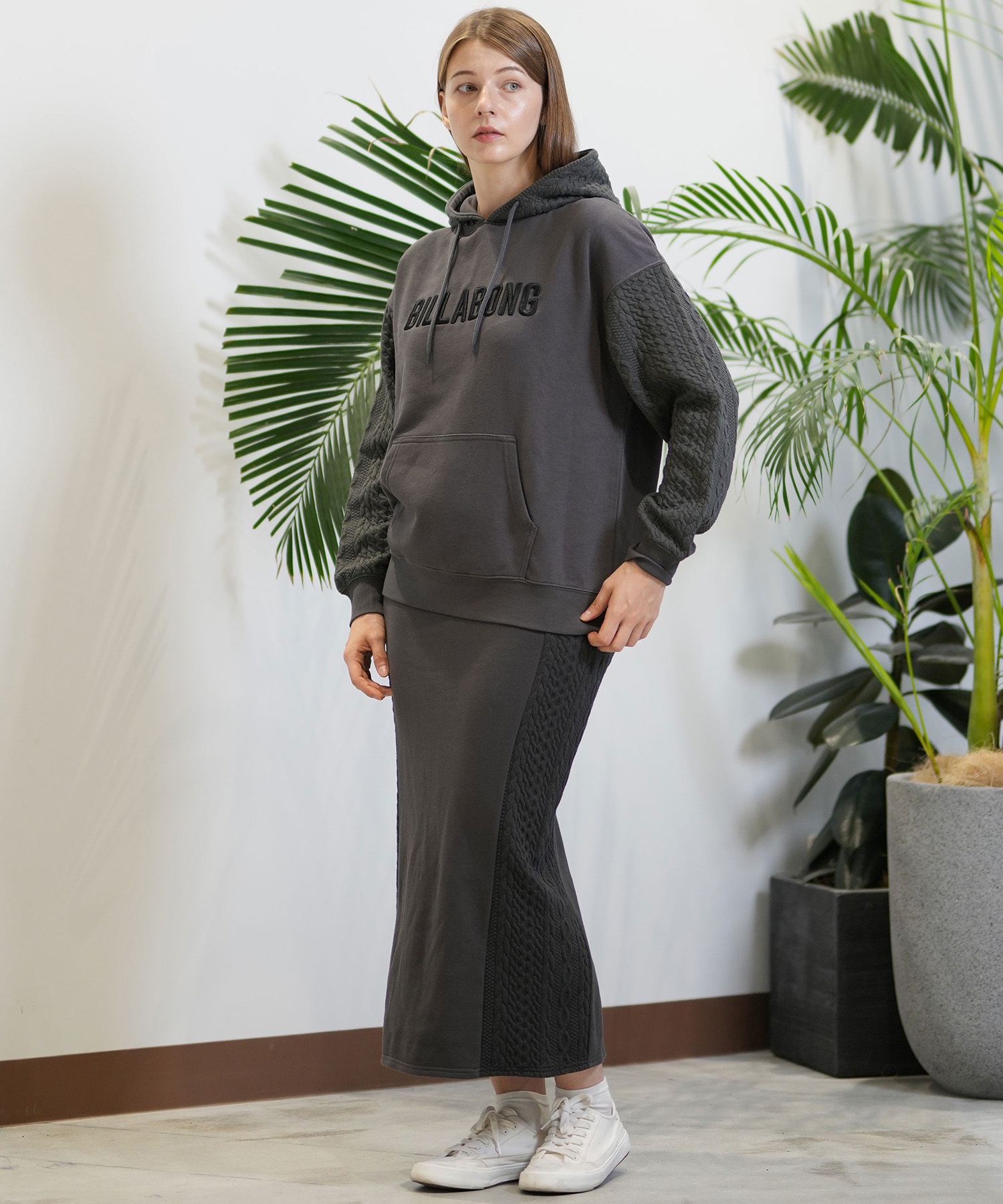 BILLABONG ビラボン スカート レディース スウェット ケーブル柄 BILLABONG ビラボン スカート レディース スウェット ケーブル柄