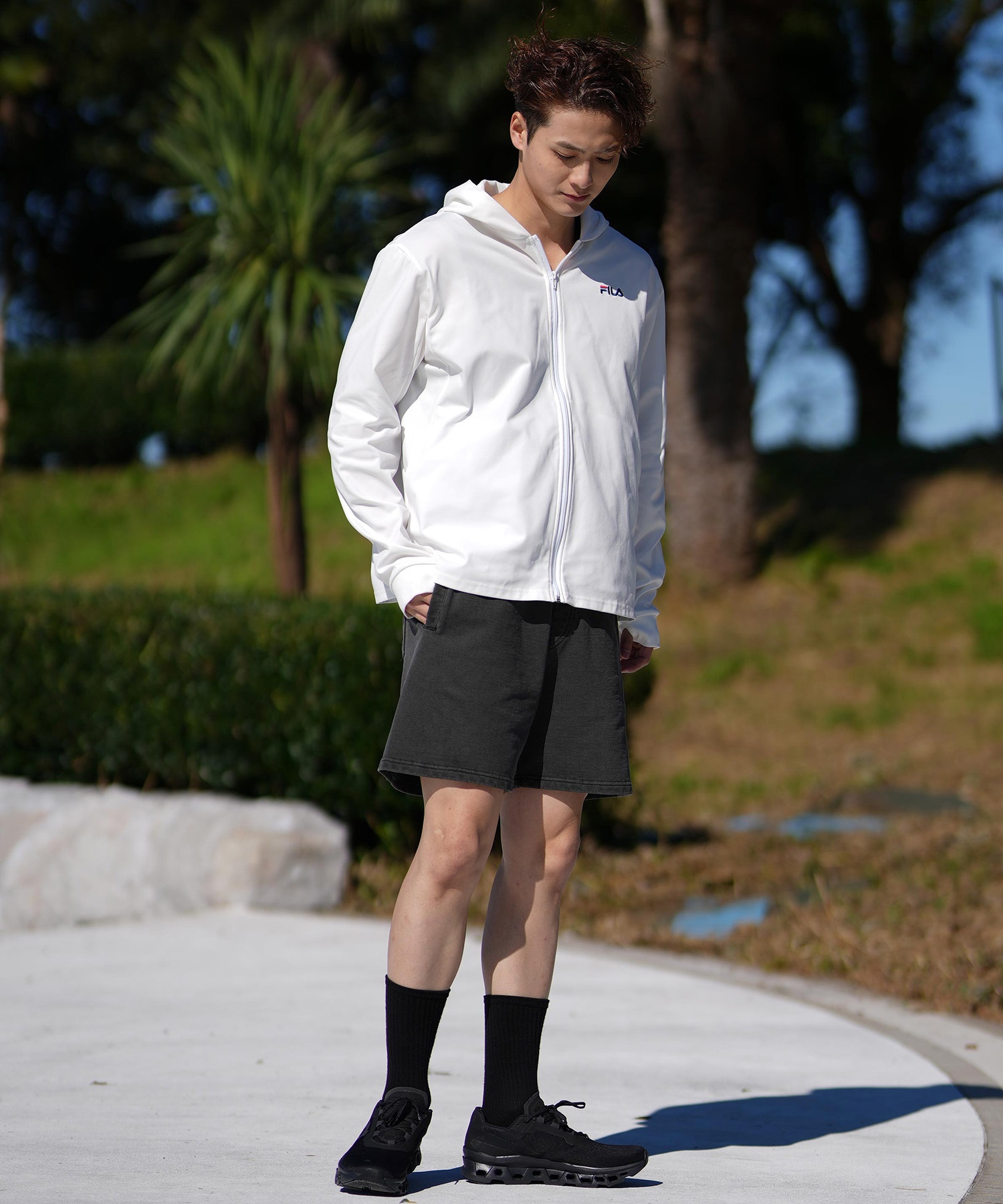 FILA フィラ ラッシュガード パーカー メンズ 長袖 ジップアップ