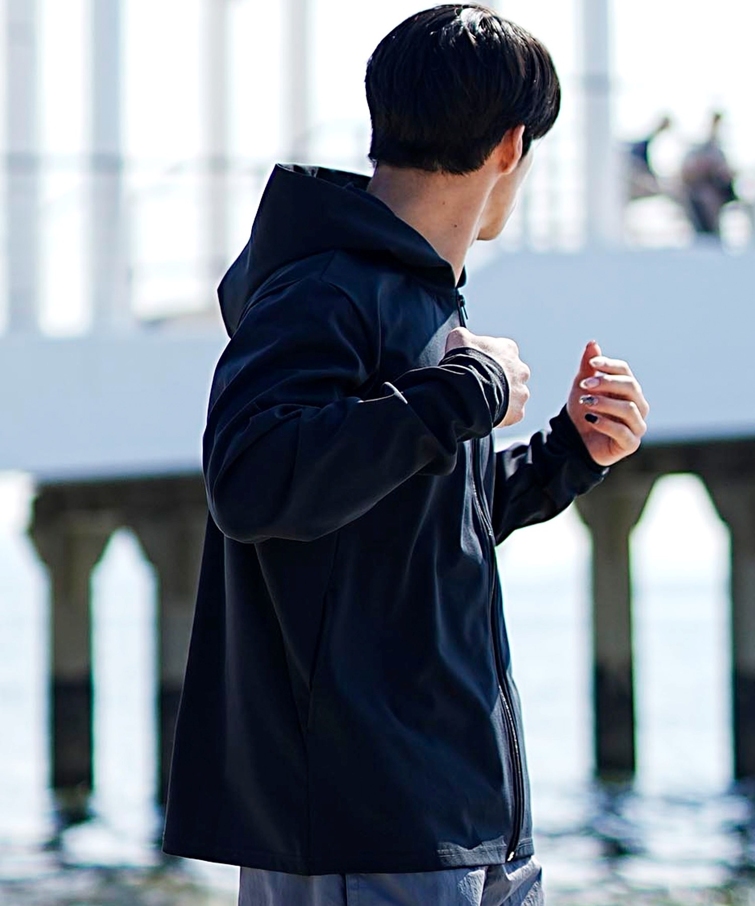 FILA フィラ ウィンドアップパーカージャケット VM7013青 メンズM新品