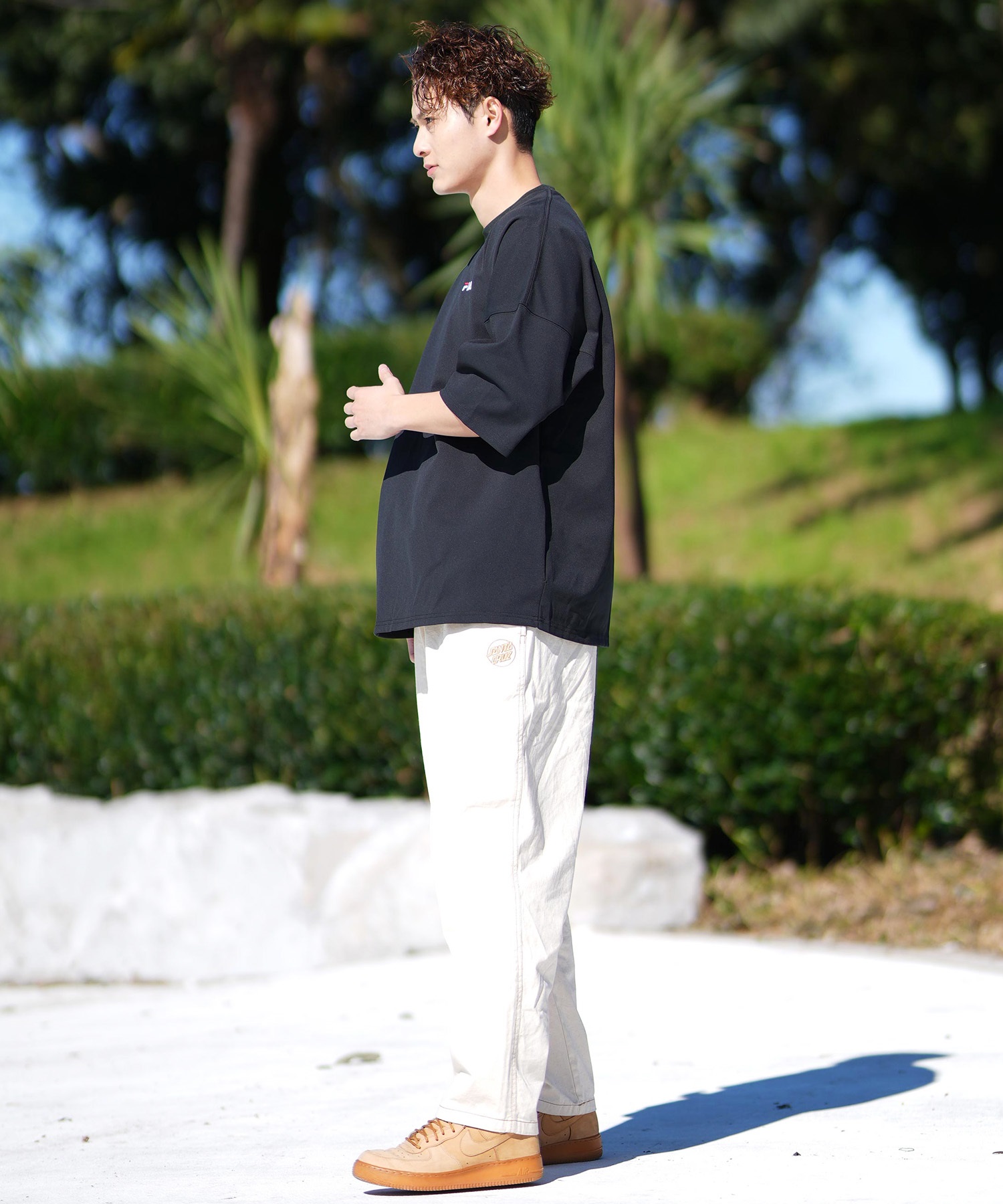 FILA フィラ ラッシュガード 半袖 Tシャツ メンズ オーバーサイズ