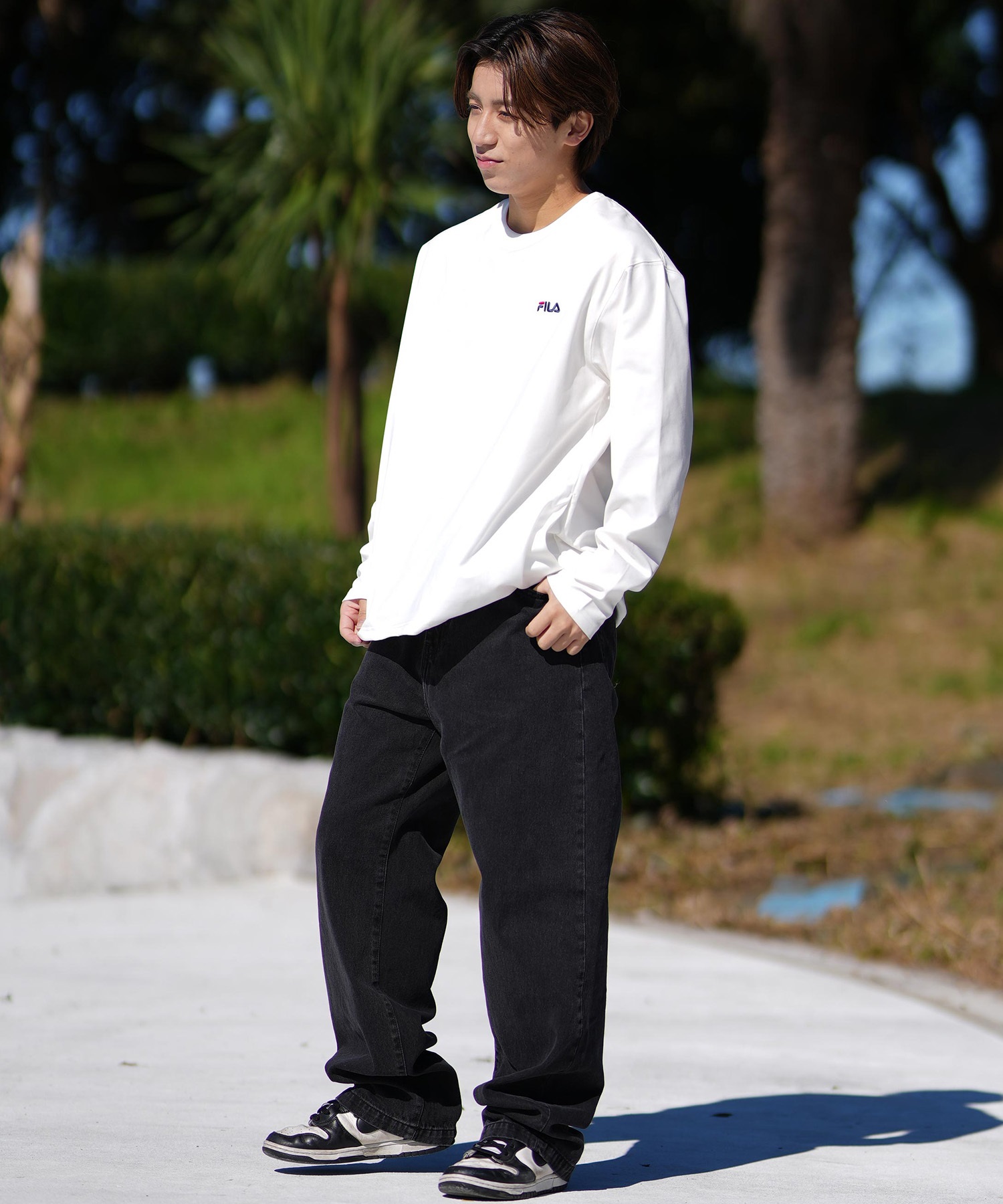 FILA フィラ ラッシュガード 長袖 Tシャツ メンズ ロンT オーバー