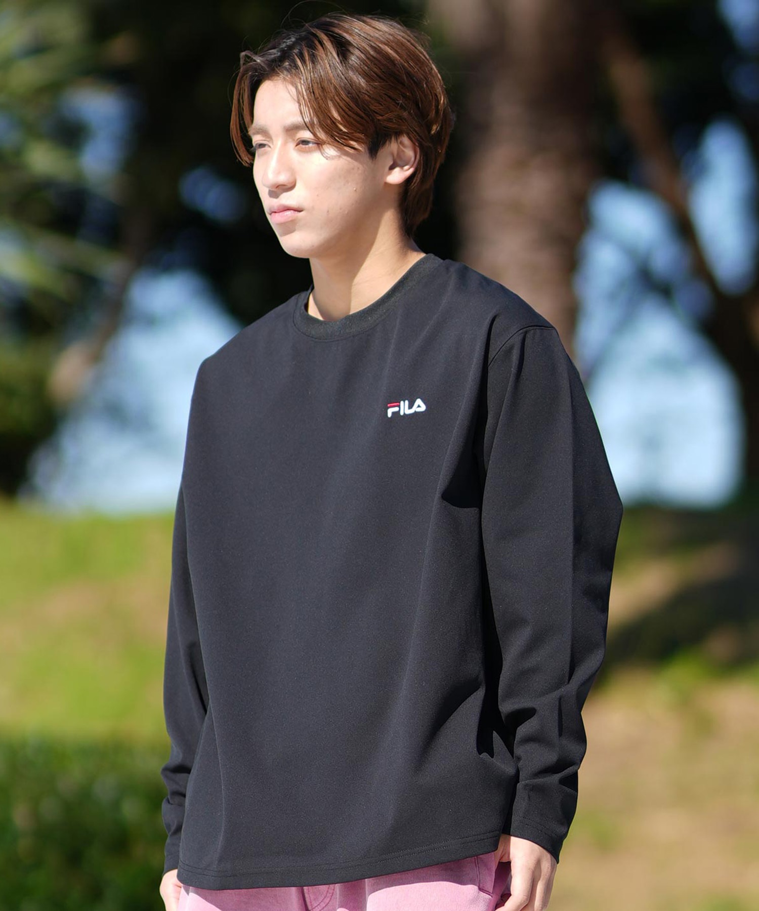 FILA フィラ ラッシュガード 長袖 Tシャツ メンズ ロンT オーバー