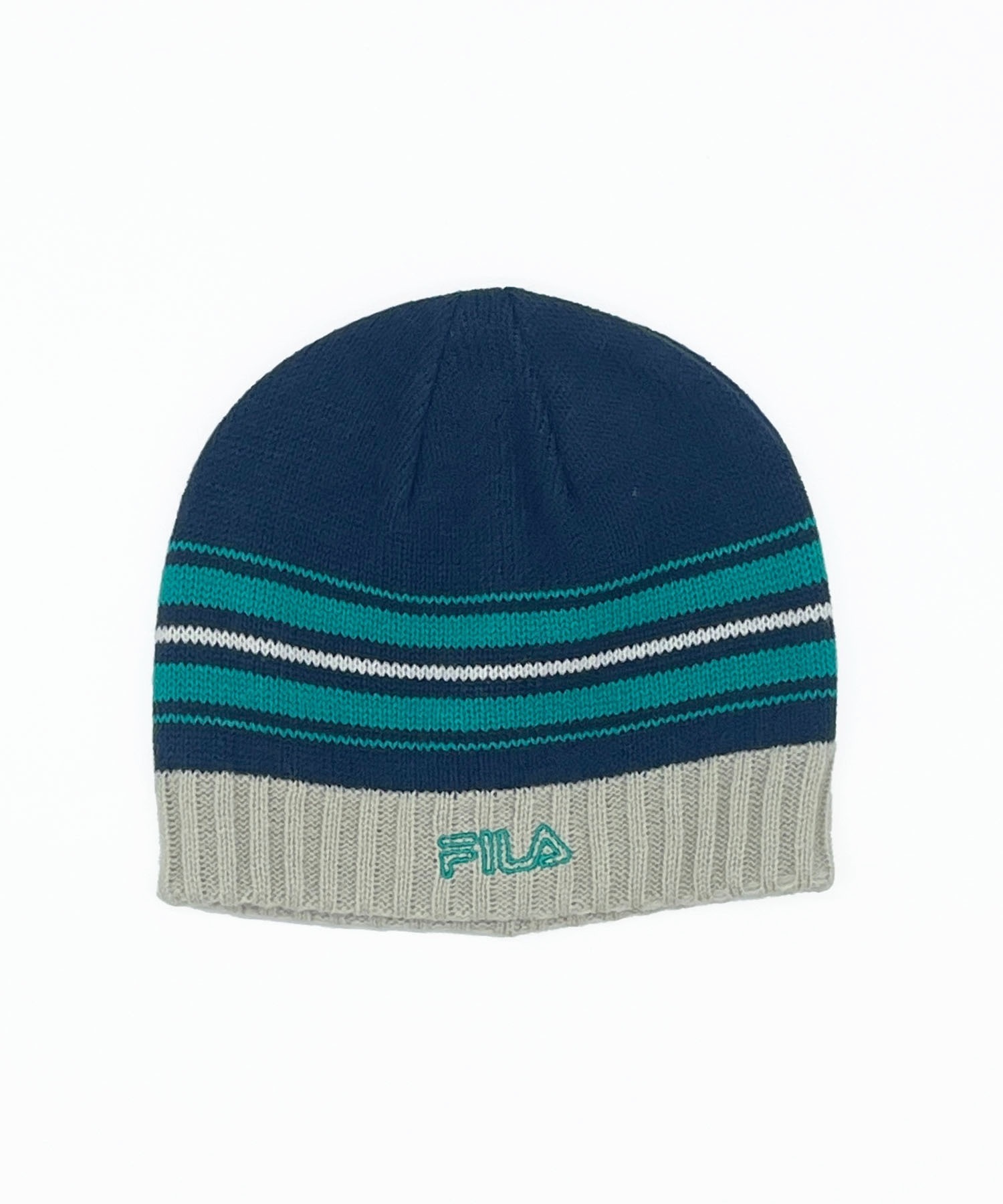 FILA フィラ キッズ ビーニー ニット帽 ロゴ FLK STRIPE BEANIE