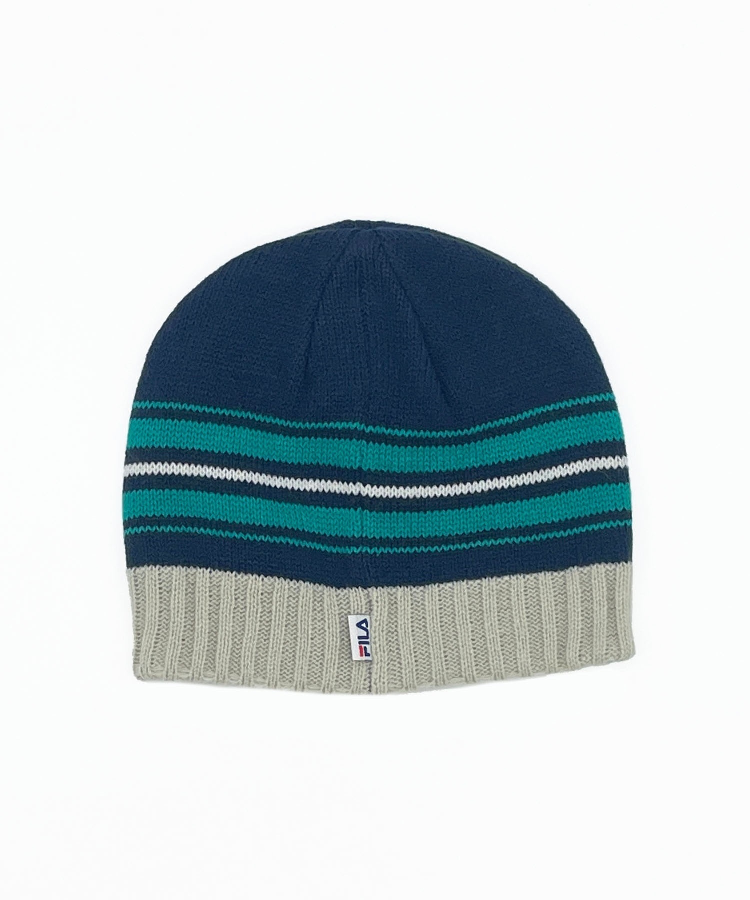 FILA フィラ キッズ ビーニー ニット帽 ロゴ FLK STRIPE BEANIE