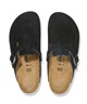 BIRKENSTOCK ビルケンシュトック サンダル メンズ Boston LEVE ボストン レギュラー幅 スエード 1027142(BLACK-40-EURO)