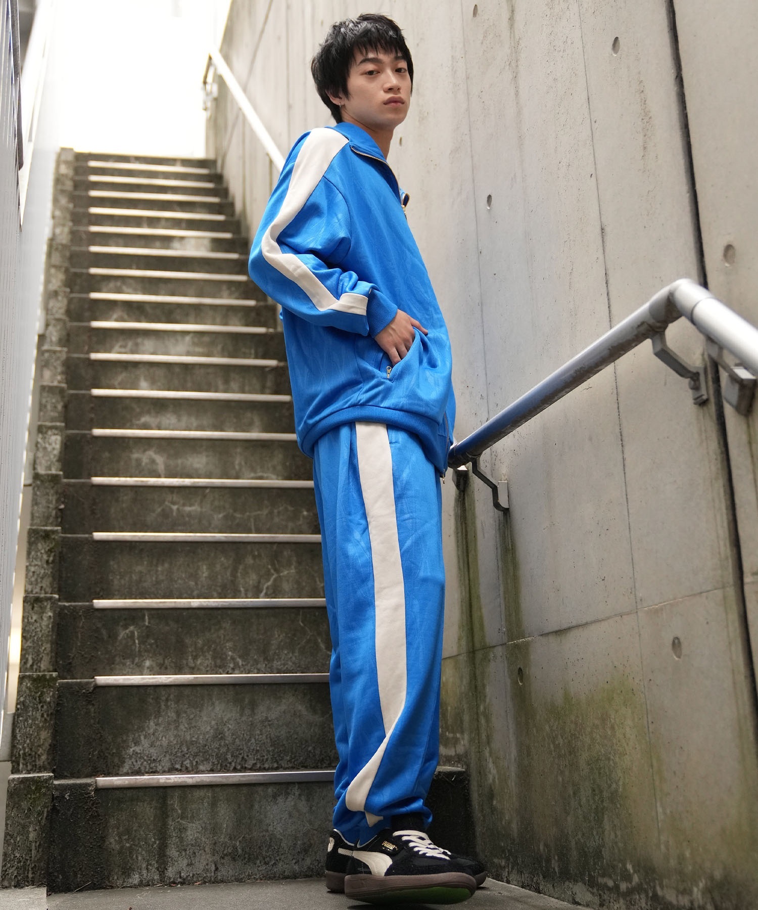 ラッパー/MC TYSON着用】プーマ 総柄トラックジャケット (PUMA