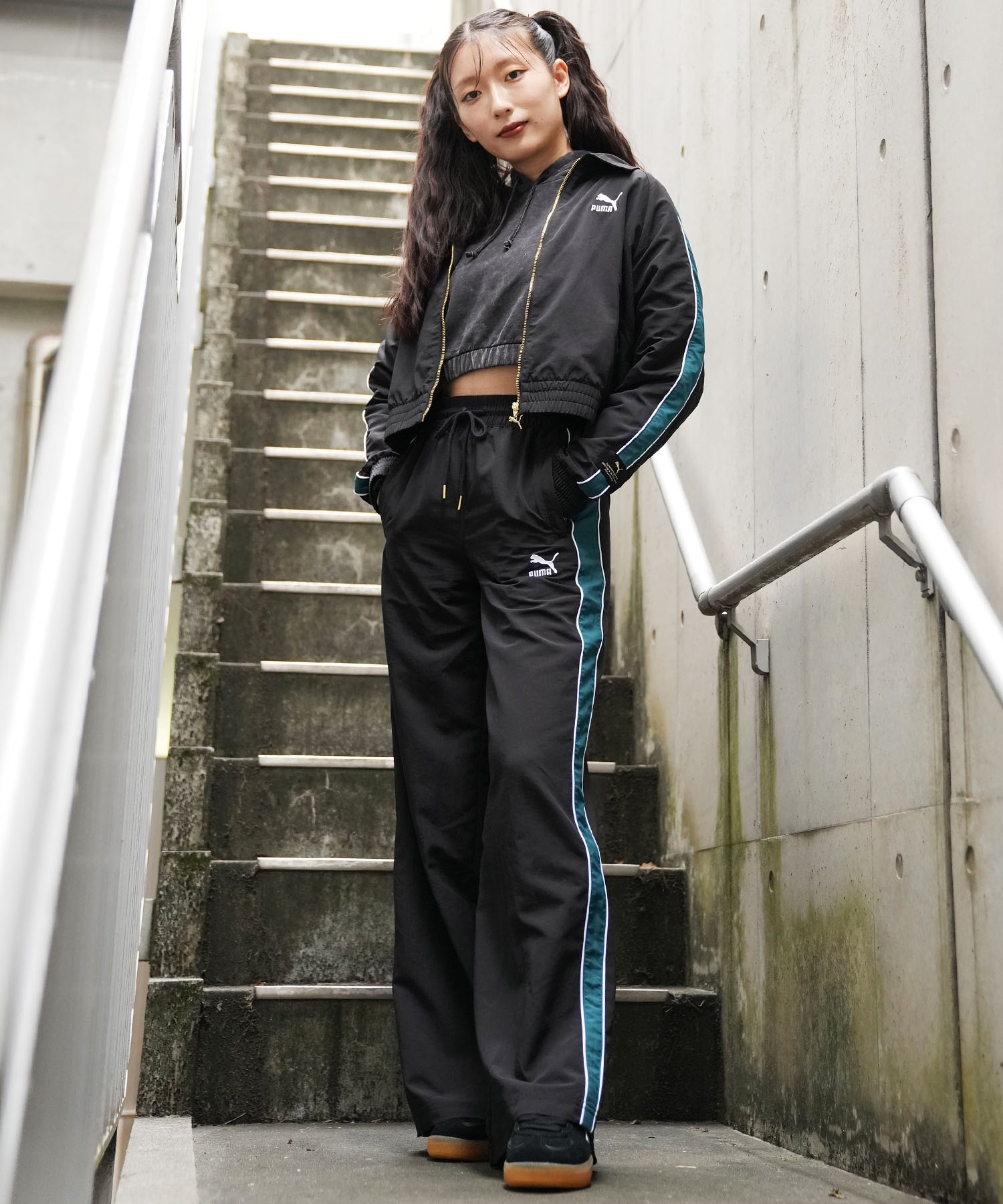 PUMA スウェット 上下セット レディース プーマ EVOSTRIPE