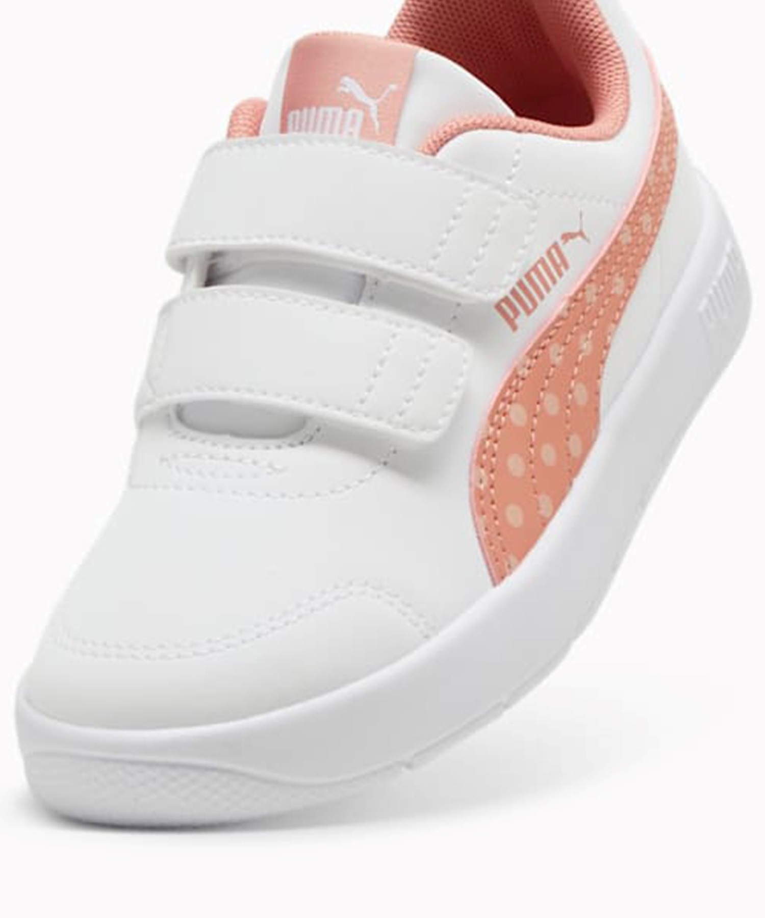 PUMA プーマ スニーカー キッズ ベルクロ ガールズ コートフレックス V3 ドッティ DOTTY V PS 17.0～21.0cm 398758  スニーカー｜ムラサキスポーツオンラインストア 通販