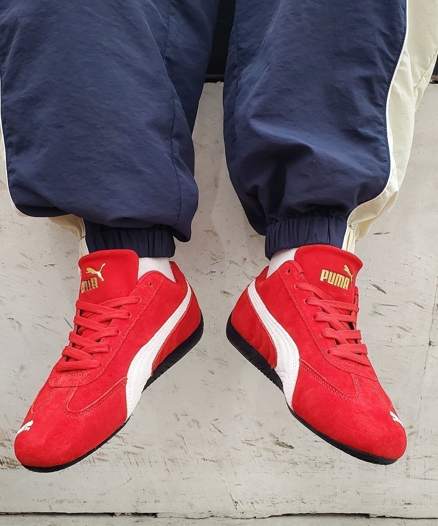 【店頭受取対象外】PUMA プーマ スニーカー レディース 韓国ファッション 薄底 SPEEDCAT OG スピードキャット 398846(31-23.0cm)
