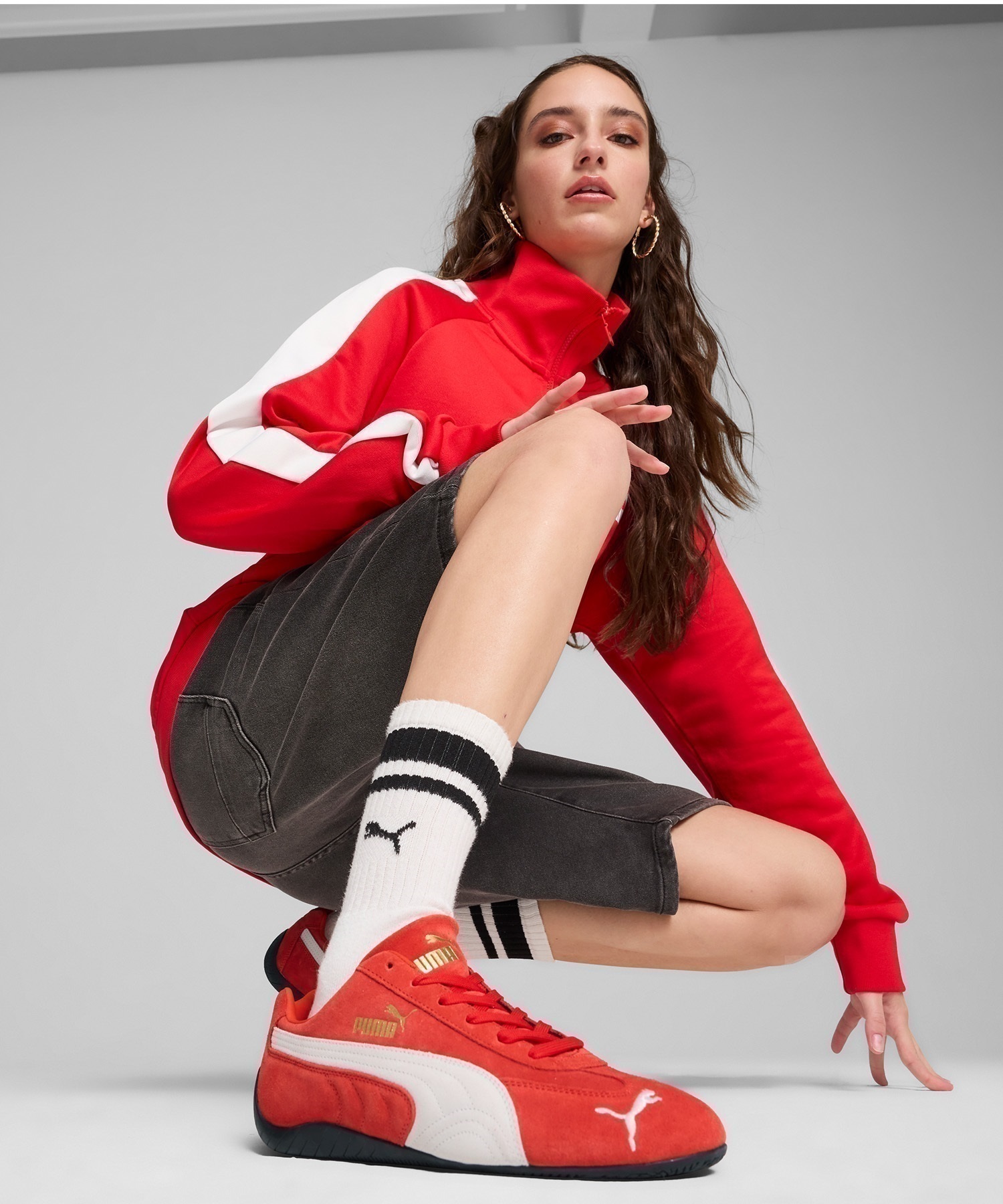 【店頭受取対象外】PUMA プーマ スニーカー レディース 韓国ファッション 薄底 SPEEDCAT OG スピードキャット 398846(31-23.0cm)