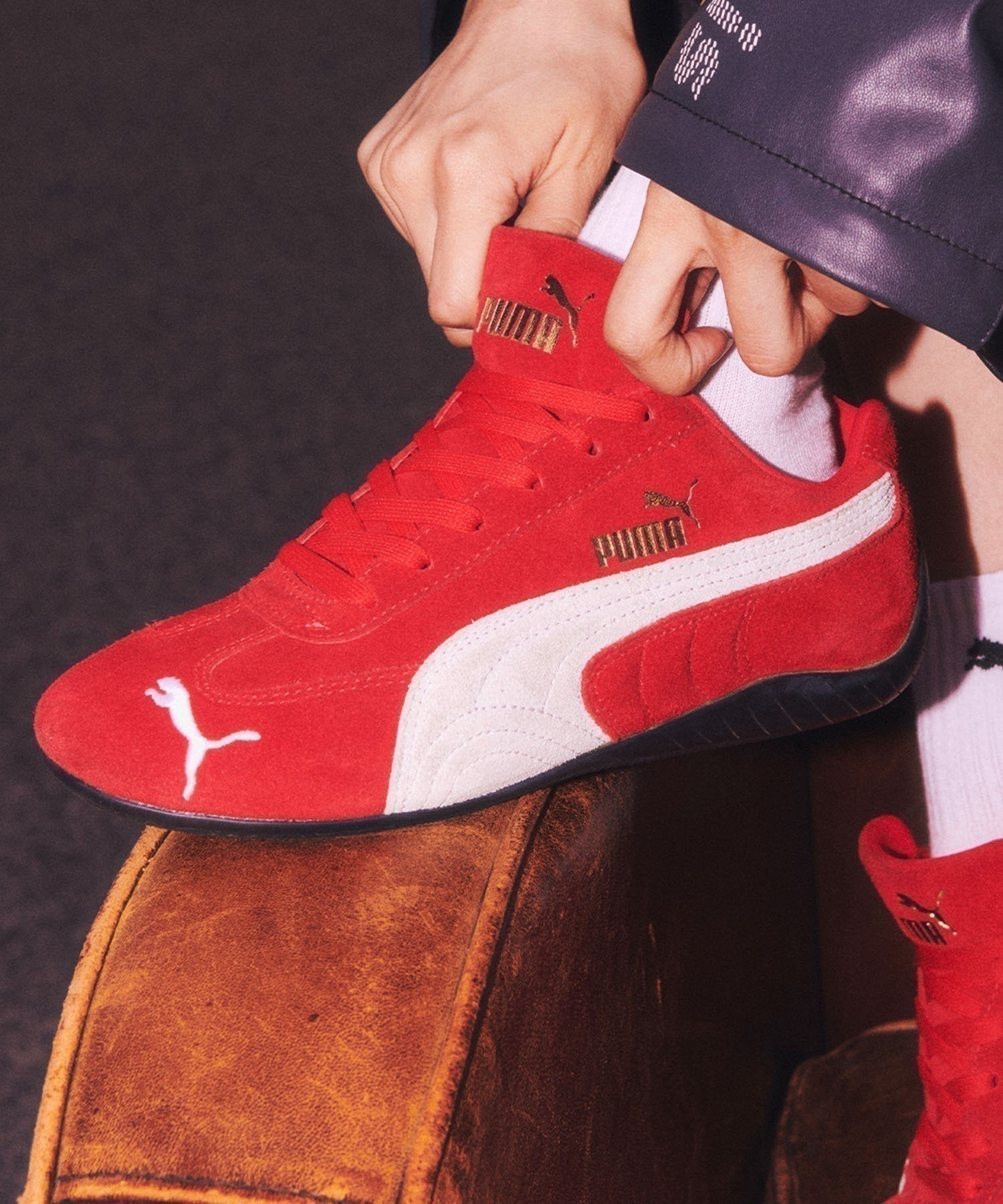 【店頭受取対象外】PUMA プーマ スニーカー レディース 韓国ファッション 薄底 SPEEDCAT OG スピードキャット 398846(31-23.0cm)