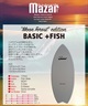 MAZAR マザー BASIC+FISH ベーシック＋フィッシュ 131cm スキムボード ムラサキスポーツ(NVY-131cm)