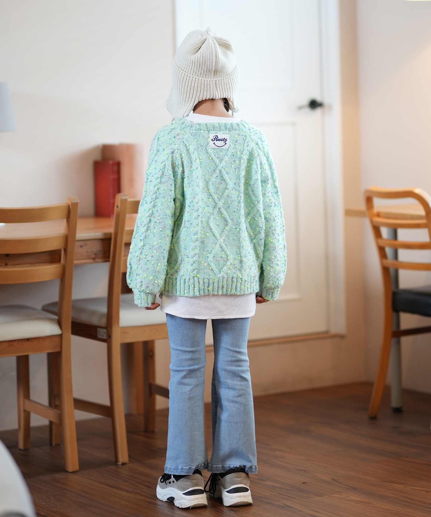 RUSTY ラスティー キッズ ロングパンツ デニム ブーツカット 984710(BLU-130cm)