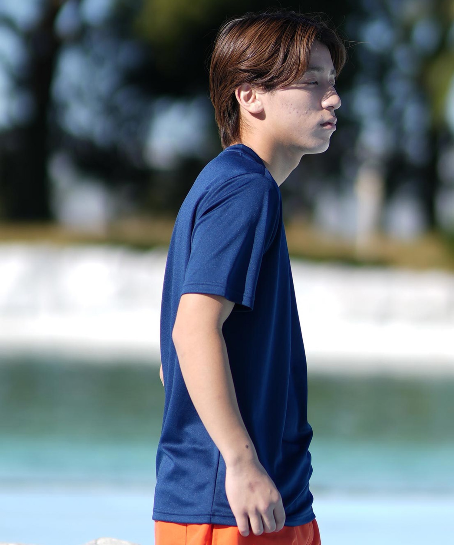 Reebok リーボック 水着 ラッシュガード 半袖 Tシャツ メンズ ワンポイント ロゴ 水陸両用 UVカット 420760C(WT-M)