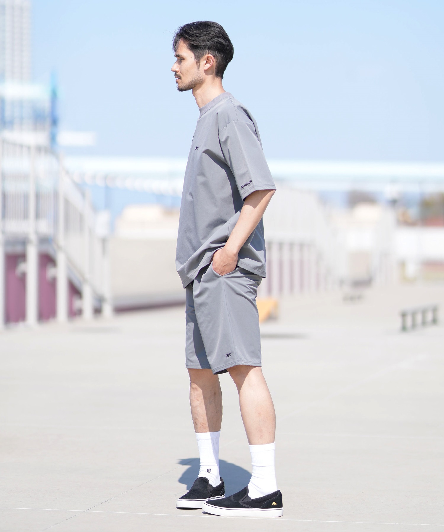 Reebok リーボック 水着 海パン トランクス ハーフパンツ メンズ 水陸
