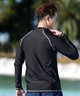Reebok リーボック 水着 ラッシュガード 長袖 ジップアップ ハイネック メンズ UVカット 420781C(BK-M)