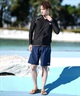 Reebok リーボック 水着 ラッシュガード 長袖 ジップアップ ハイネック メンズ UVカット 420781C(BK-M)