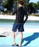 Reebok リーボック 水着 ラッシュガード 長袖 ジップアップ ハイネック メンズ UVカット 420781C(BK-M)