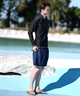 Reebok リーボック 水着 ラッシュガード 長袖 ジップアップ ハイネック メンズ UVカット 420781C(BK-M)