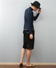 Reebok リーボック 水着 ラッシュガード 長袖 ジップアップ ハイネック メンズ UVカット 420781C(BK-M)