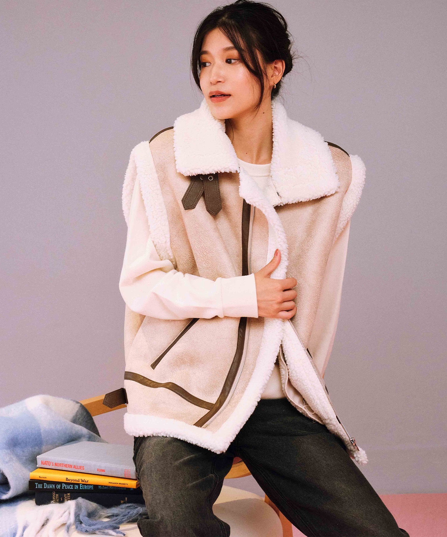 ベージュストライプ リブ編みジャケット Pop Over Jacket』REMI RELIEF for Pilgrim Surf+Supply | NEWS