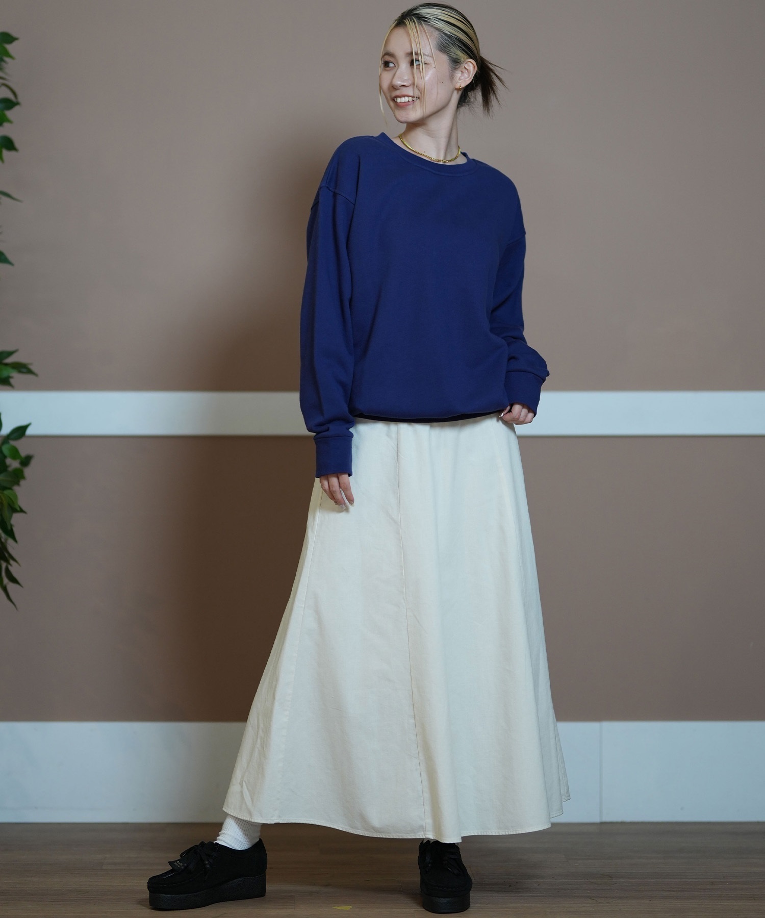 リヴドロワFEMME プリント チャコールグレー スウェット極美品 REAL STYLE（ファッション） スウェット レディース 上 冬 韓国