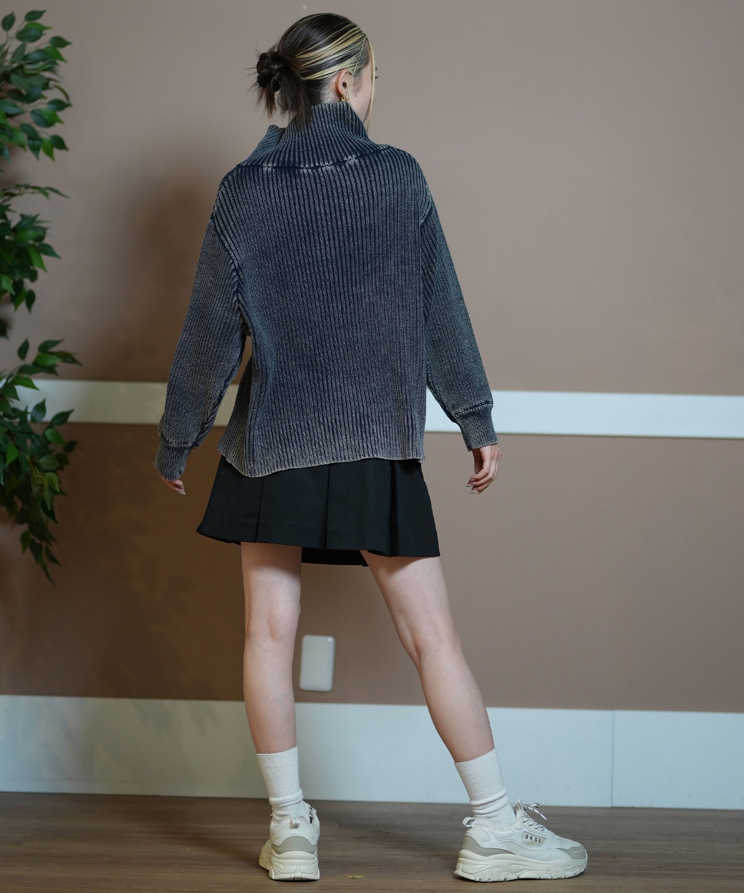 RIKKA FEMME リッカファム ハーフジップ ニット レディース セーター