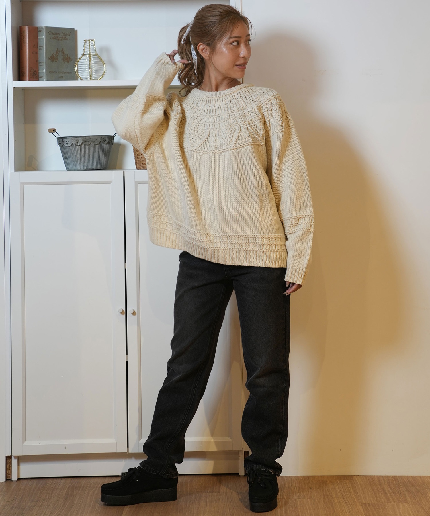 RIKKA FEMME リッカファム ニット レディース セーター ケーブル RIKKA FEMME リッカファム ニット レディース セーター ケーブル