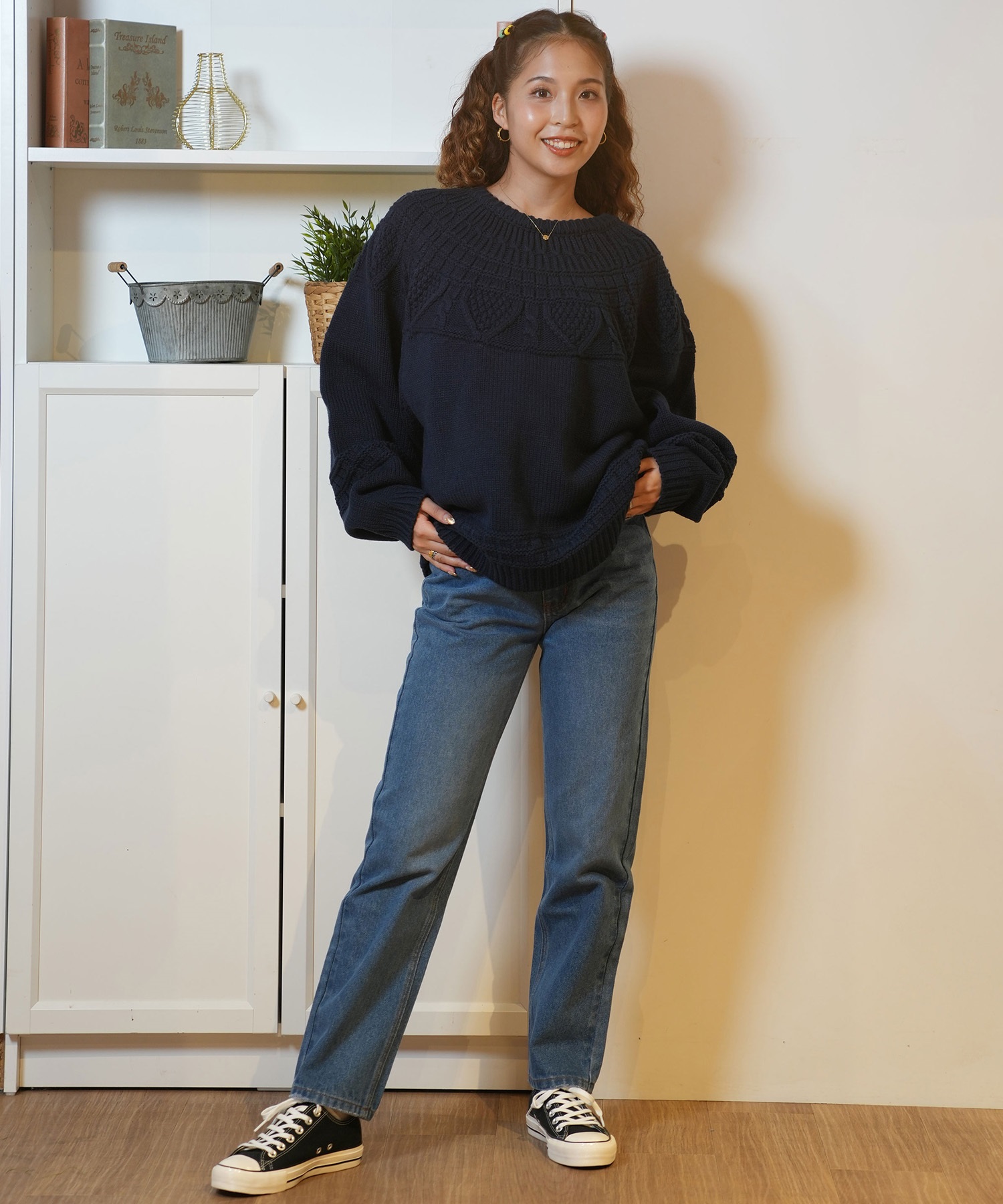 RIKKA FEMME リッカファム ニット レディース セーター ケーブルニット