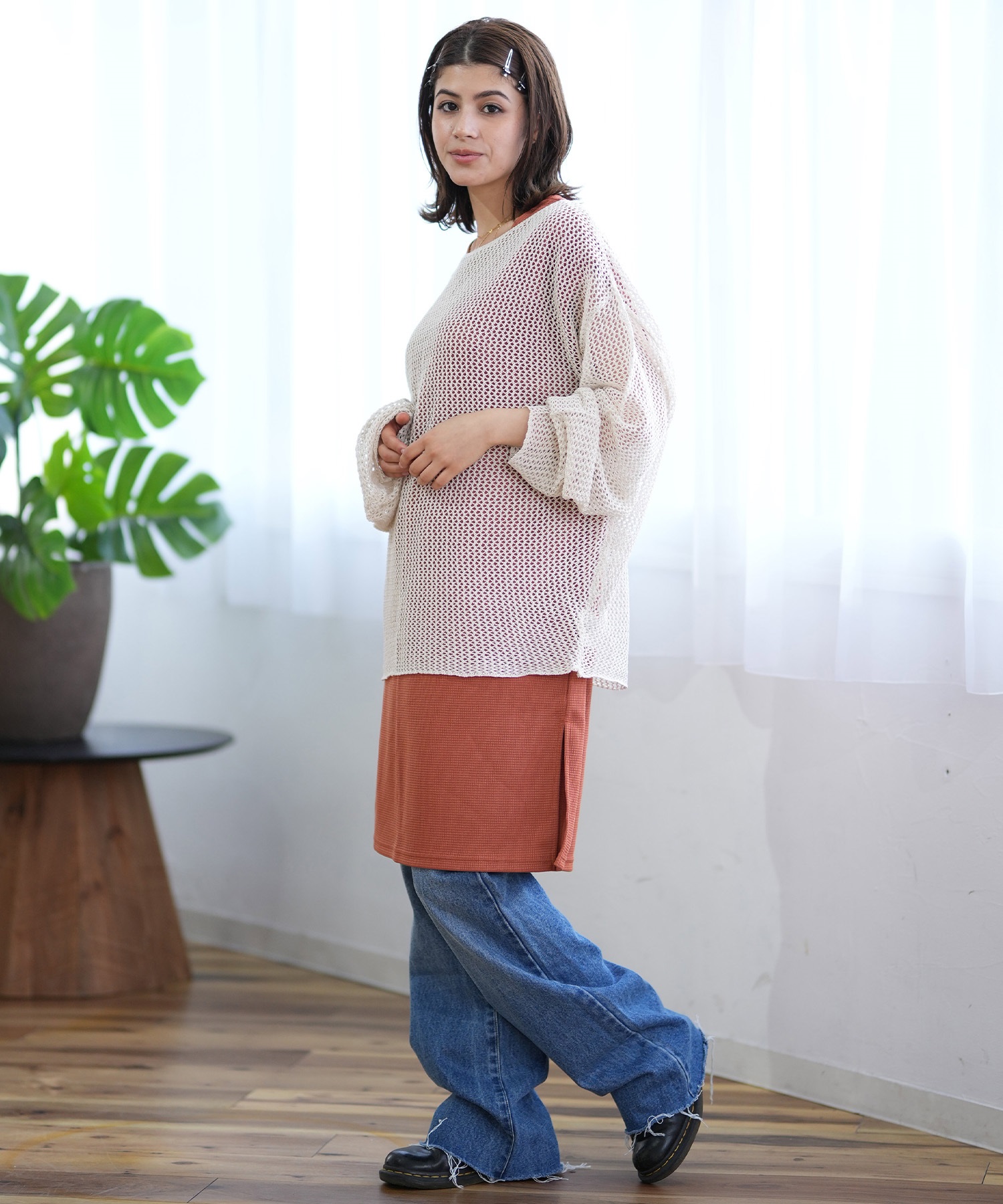 RIKKA FEMME リッカファム ニット レディース セーター 透かし RIKKA FEMME リッカファム ニット レディース セーター 透かし