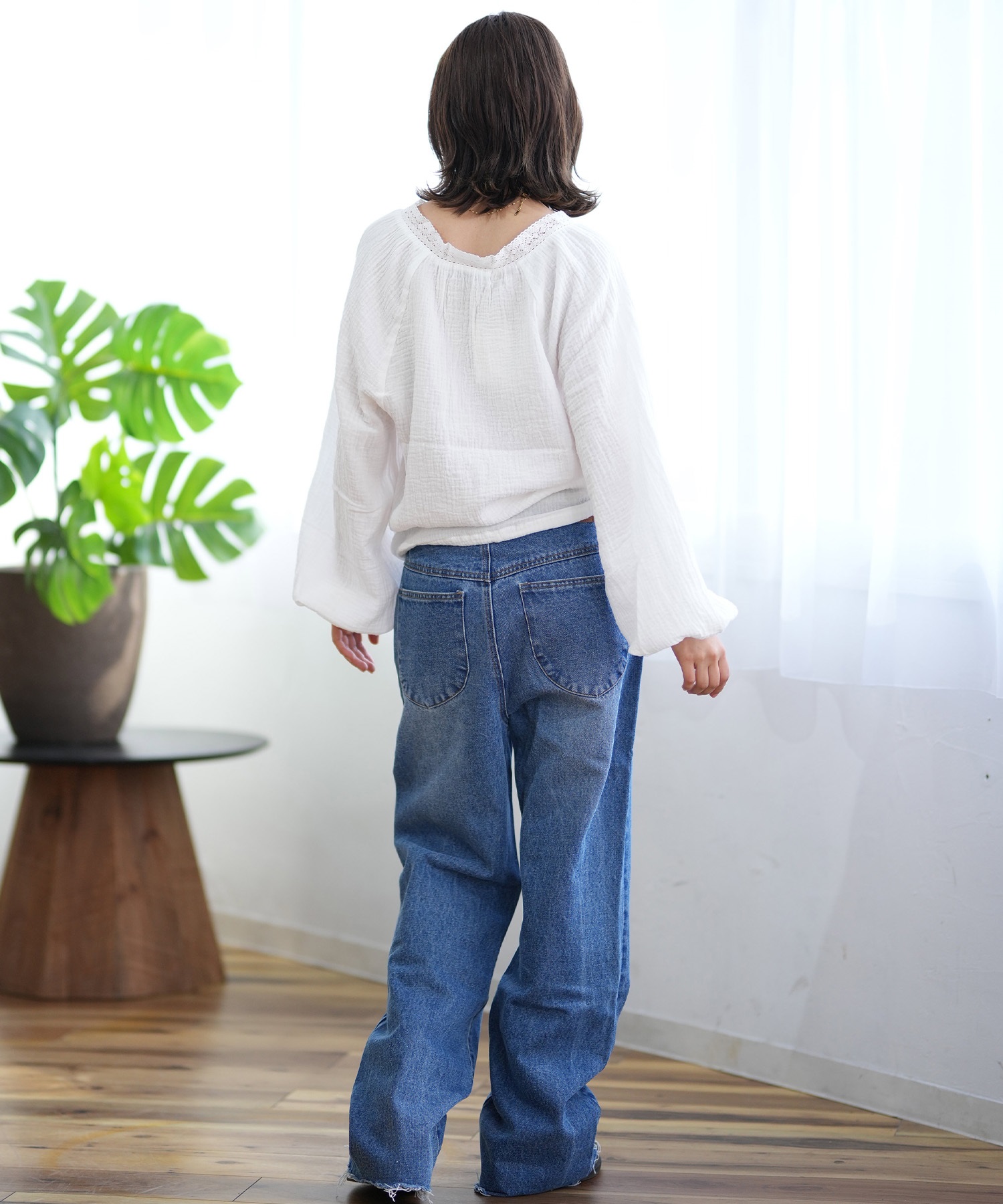 【試着のみ美品】フード付きセーター 水色 SENSE OF PLACE by URBAN RESEARCH ニット セーター カラー
