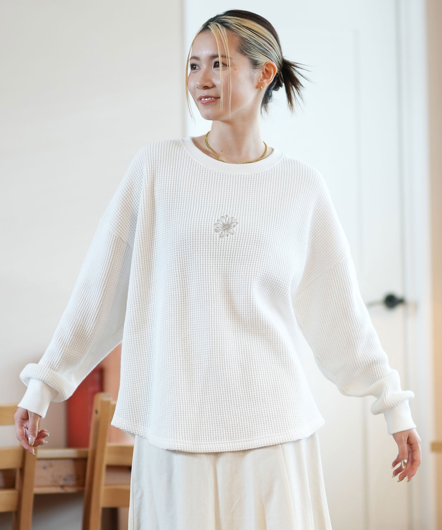 RIKKA FEMME リッカファム 長袖 Tシャツ レディース ロンT クルー