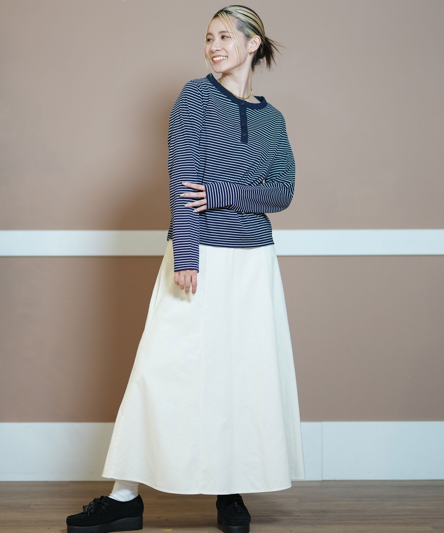 AMBIDEX Store ○CORDWORK 刺繍 one flower ロンT(F WHITE